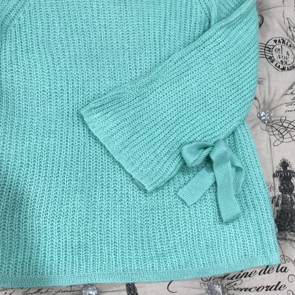 🎁NAADAM Open Knit Bell Sleeve Tied Sweater - Picture 5 of 9